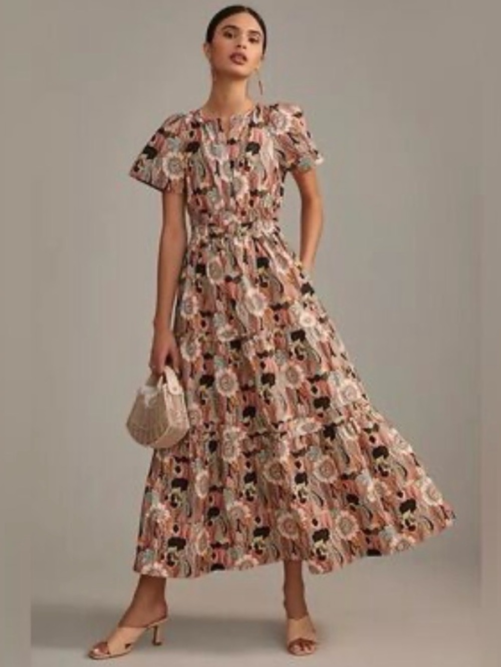 Anthropologie Maeve Somerset Maxi Dress Size XS